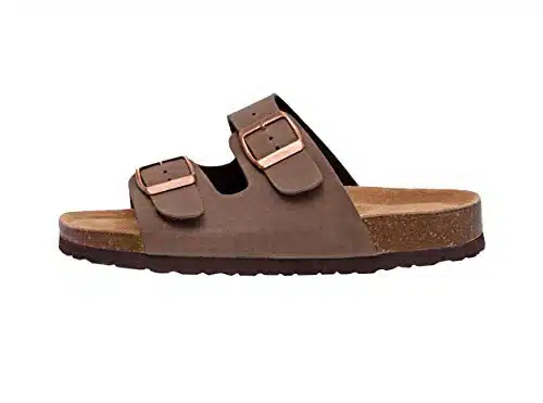 CUSHIONAIRE Women's, Lane Slide Sandals Brown