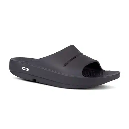 OOFOS OOahh Slide, Black   Menâs , Womenâs   Lightweight Recovery Footwear   Reduces Stress on Feet, Joints & Back   Machine Washable