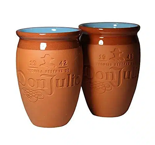 Don Julio Tequila Cantaritos Jarrito Mexican Terracotta Clay Ounce Drinking Cups   Set of