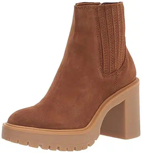 Dolce Vita Women's Caster Fashion Boot, Camel Suede HO,