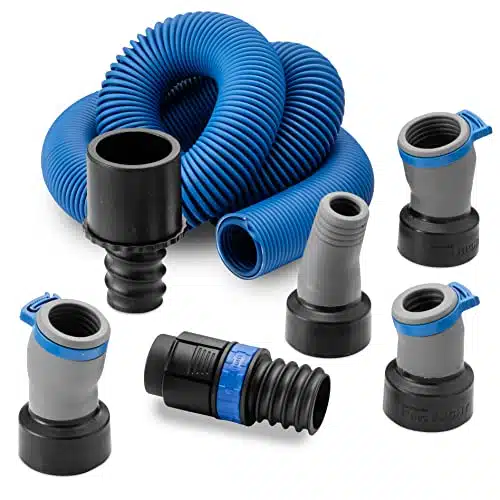 Dust Right FlexiPort Power Tool Hose Kit with Click Connect, ' to ' Expandable Hose