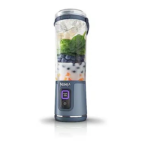 Ninja BCNV Blast Portable Blender, Cordless, oz. Vessel, Personal Blender for Shakes & Smoothies, BPA Free, Leakproof Lid & Sip Spout, USB C Rechargeable, Dishwasher Safe Parts, Denim Blue