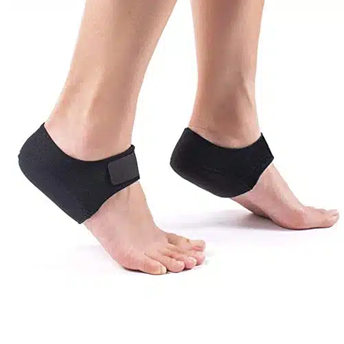 Plantar Fasciitis Heel Cups for Heel Pain ãUpdated Versionã Heel Protectors, Sleeves Pads, Heel Support for Heel Pain, Heel Spur, Cracked Heels for Women and Men (Black,. )