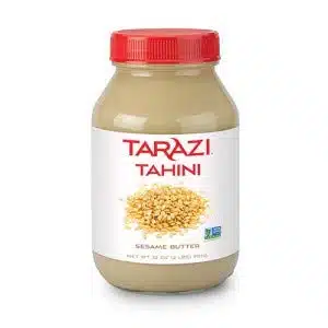 Tarazi Natural Tahini Pound Glass Jar Non Gmo Gluten Free No Preservatives Vegan Kosher Porduct of California