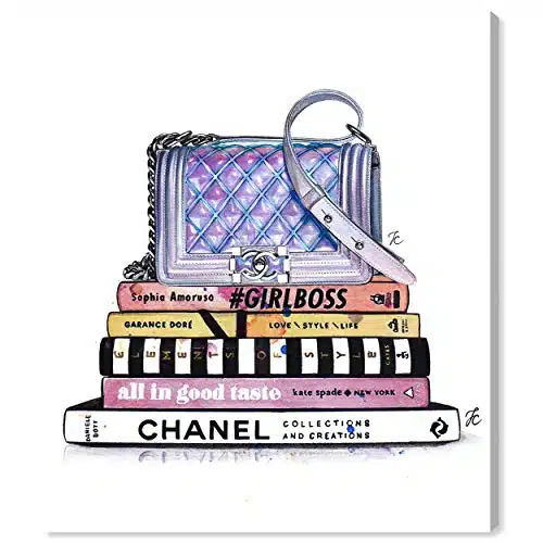 The Oliver Gal Artist Co. Fashion and Glam Wall Art Canvas Prints 'Doll Memories Fashionphile' Home DÃ©cor, x , Purple, Pink