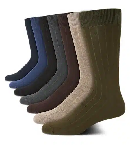 Van Heusen Men's Dress Socks   Lightweight Crew Dress Socks (Pack), , Heather Multi