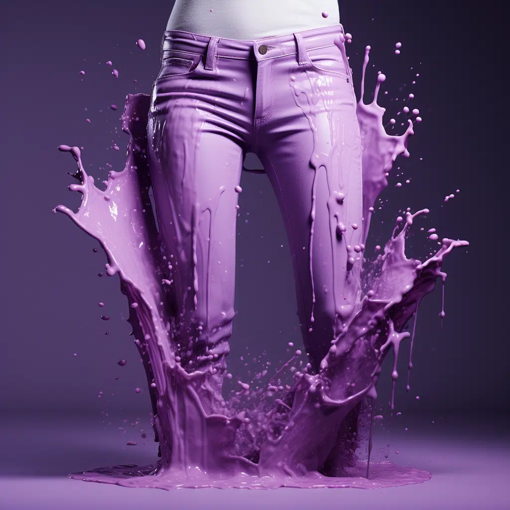 purple jeans