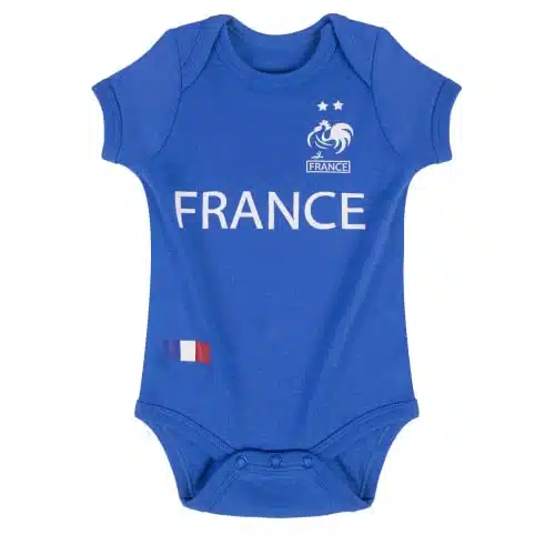 BDONDON Team Francia Soccer onesie Outfits For Infant Baby Boys Girls World Cup French Soccer Jersey Clothes onths