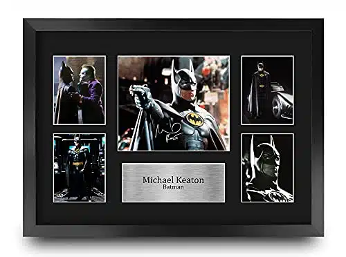 HWC Trading Michael Keaton Batman x inch (A) Printed Gifts Signed Autograph Picture for Movie Memorabilia Fans   x Framed