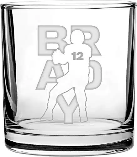 Hat Shark Football Sports Athletic Player   D Laser Engraved Scotch Whiskey Glass oz (Brady #)