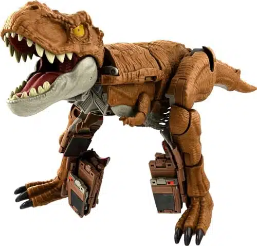 Jurassic World Transforming Toy, Tyrannosaurus T Rex Dinosaur to Off Road Truck Vehicle, Step Fierce Changers Chase N Roar, in Figure