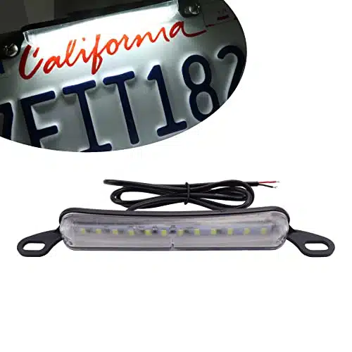 LivTee License Plate LED Light, Extremely Bright Assembly for Trailer UTV ATV Truck RV Boat, Xenon White(K)