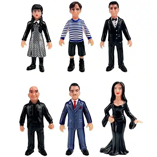 MC TTL Pcs Wednesday Addams Cake Topper, PVC Wednesday Addams Toys Mini Figures Toy, Dessert Table Decorations for Home Office Collectible Decoration Ornaments Kids Gift.