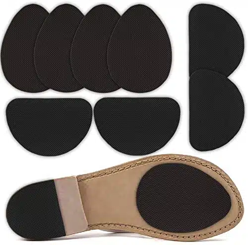 Non Slip Shoes Pads Sole Protectors Adhesive, High Heels Anti Slip Shoe Grips (Black pairs)