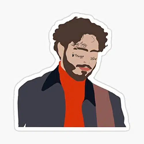 Post Malone Sticker   Sticker Graphic   Auto, Wall, Laptop, Cell, Truck Sticker for Windows, Cars, Trucks