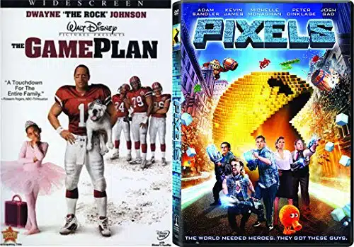 The Game Plan   Disney Movie & Pixels Adam Sandler Video Game Movie Set Double Family Feature DVD