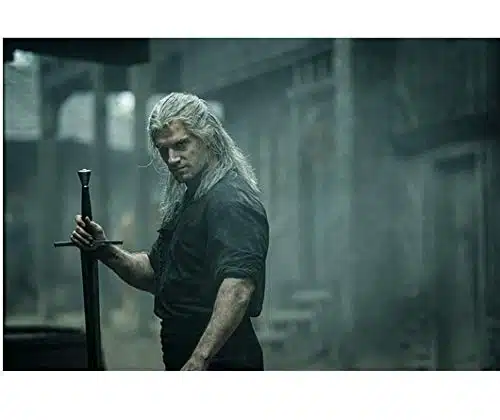 The Witcher Henry Cavill as Geralt of Rivia Looking Serious in Street x Inch Photo