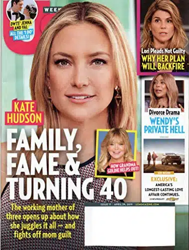 US Weekly Magazine April Kate Hudson Goldie Hawn Lori Loughlin Wendy Williams Gavin Leatherwood