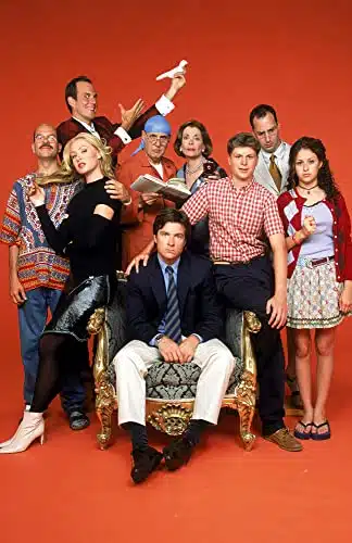 Arrested Development Cast Family Portrait Mini Poster inches x inches Orange Background