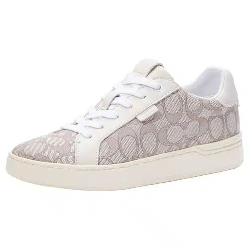 COACH Women's Non Tech Athletic Lowline Luxe Low Top sneaker in Signature Jacquard , Color StoneChalk,