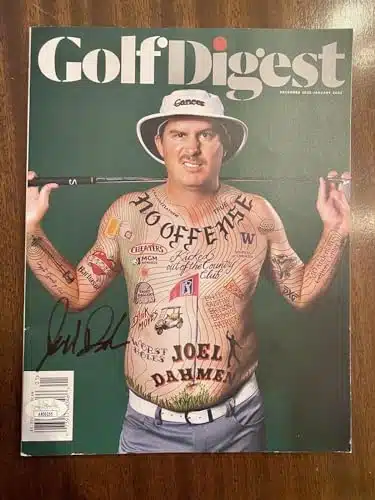 Joel Dahmen autograph signed Golf Digest Full Swing Netflix JSA   Autographed Golf Magazines