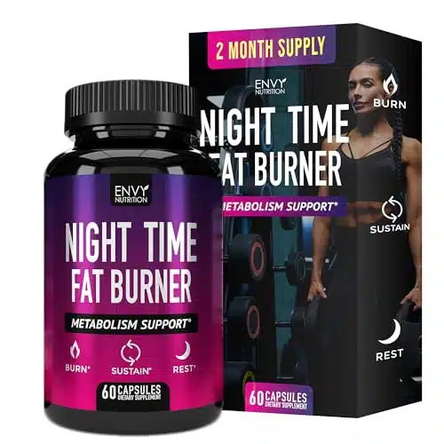 Night Time Fat Burner   Carb Blocker, Metabolism Booster, Appetite Suppressant and Weight Loss Diet Pills for Men and Women with Green Coffee Bean Extract and White Kidney Bea