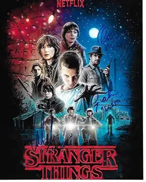 Stranger cast signed xGaten Matarazzo Finn Wolfhard Caleb McLaughlin