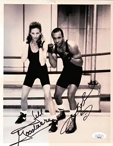 Sugar Ray Leonard Jill Goodacre Signed Autographed XPhoto JSA TT