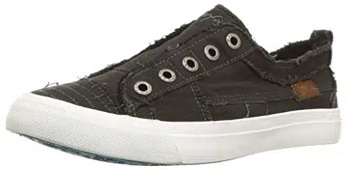 Blowfish Malibu womens Play Sneaker, Black Smoked Canvas,