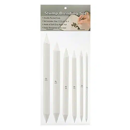 Creative Mark Blending Stumps   Perfect Art Set for Charcoal, Pencils, Pastels   Ideal for Artists and Designers   Solid Double [Set of ]