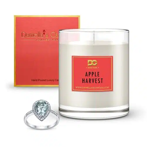 Daniella's Candles Apple Harvest Jewelry Scented Candle with Earrings Inside