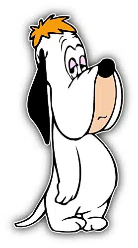 Droopy The Dog Cartoon   Sticker Graphic   Auto, Wall, Laptop, Cell, Truck Sticker for Windows, Cars, Trucks