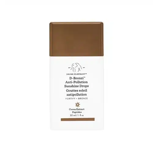 Drunk Elephant D Bronzi Anti Pollution Sunshine Serum Drops. Replenishing Face and Body Bronzing Serum for Fine Lines and Wrinkles (mL  Fl Oz)