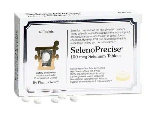 SelenoPrecise  World's Only Pharmaceutical Grade Organic Selenium Supplement  Guaranteed % Absorption  Thyroid Support, Immune System, Prostate Protection & Heart Health  Sele