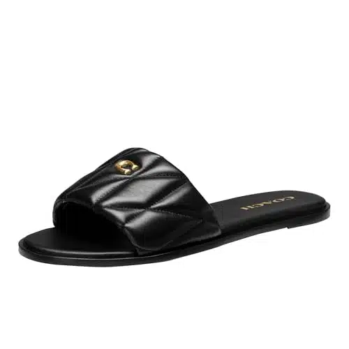 Coach Women's Holly Sandal, Black,