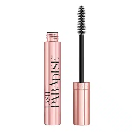 L'Oreal Paris Voluminous Makeup Lash Paradise Mascara, Voluptuous Volume, Intense Length, Feathery Soft Full Lashes, No Flaking, No Smudging, No Clumping, Blackest Black, Coun