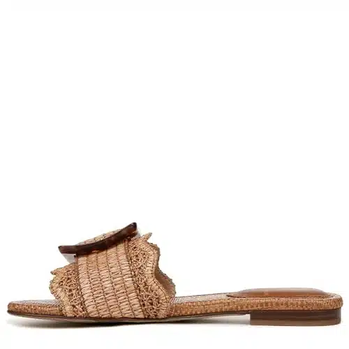 Sam Edelman Women's Bambi Flat Sandal, Cuoio Raffia,