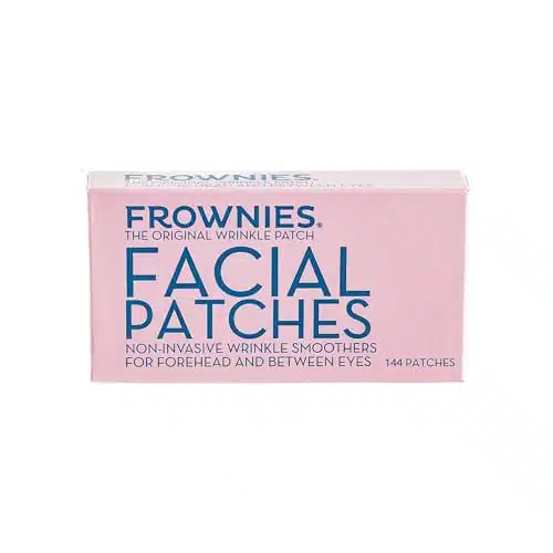 FROWNIES Forehead and Between the Eyes Wrinkle Patches   Hypoallergenic Facial Patches to Smooth & Soften Forehead Wrinkles & Eleven Lines   For Overnight Use, Patches