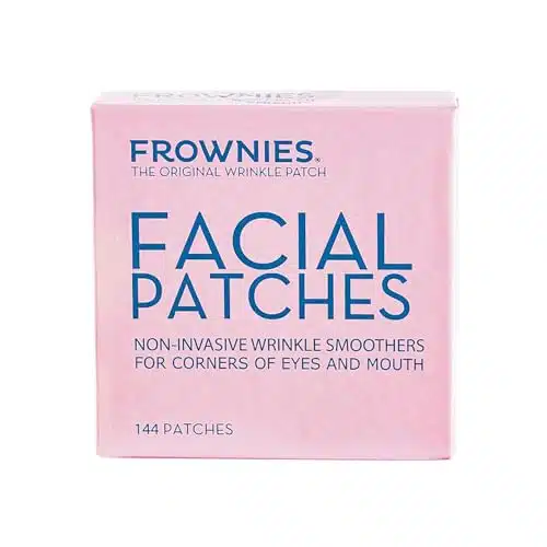 Frownies Facial Patches for Wrinkles on the Corner of Eyes & Mouth   Hypoallergenic Anti Wrinkle Face Tape   Wrinkle Patch to Smooth & Soften Crows Feet & Smile Lines   For Ov