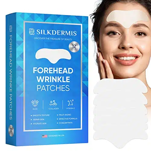 SILKDERMIS Forehead Wrinkle Patches Pcs with Aloe, Collagen, Vitamin E, Anti Wrinkle Patches, Forehead Wrinkles Treatment