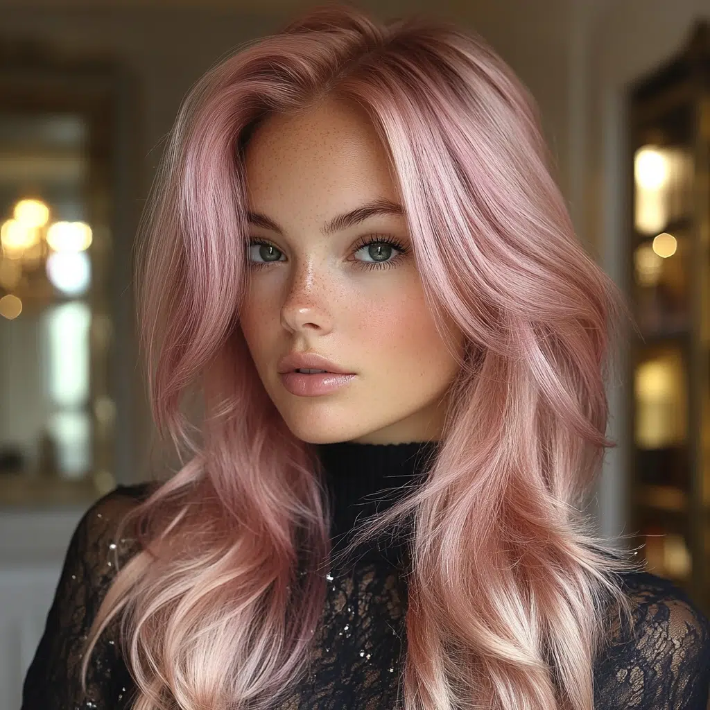 rose gold hair