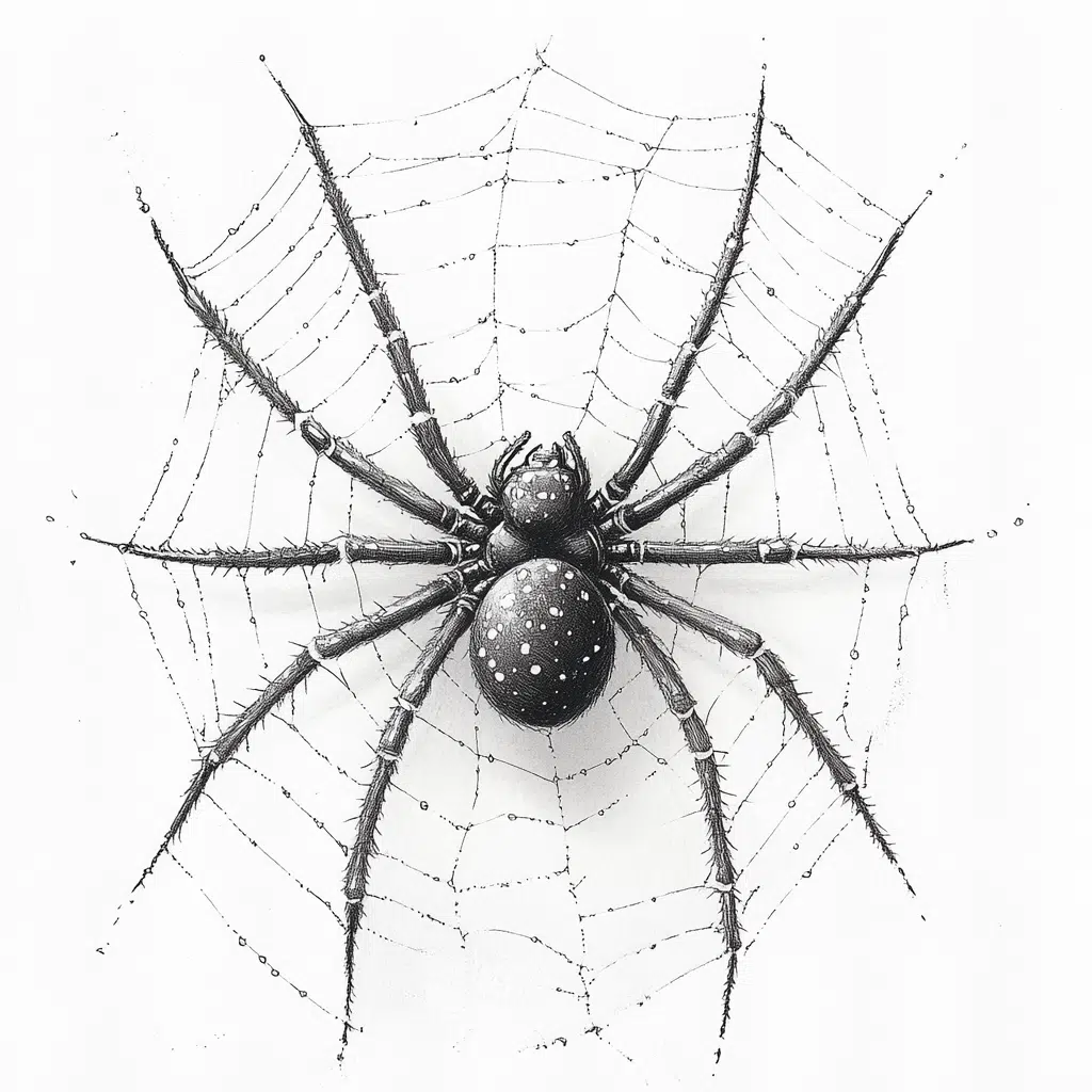 spider web drawing