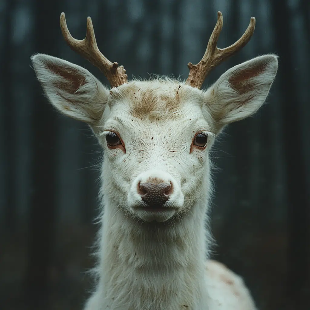 albino deer